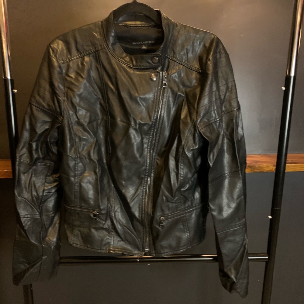 Large Banana Republic Moto Leather Jacket